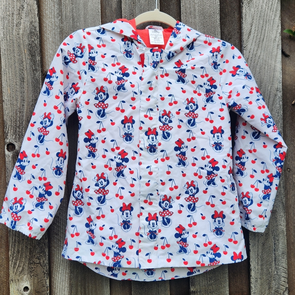 Disney Minnie Mouse Girls Hooded Ear Jacket Coat Size US 7/8